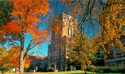 Ayres Hall in the fall